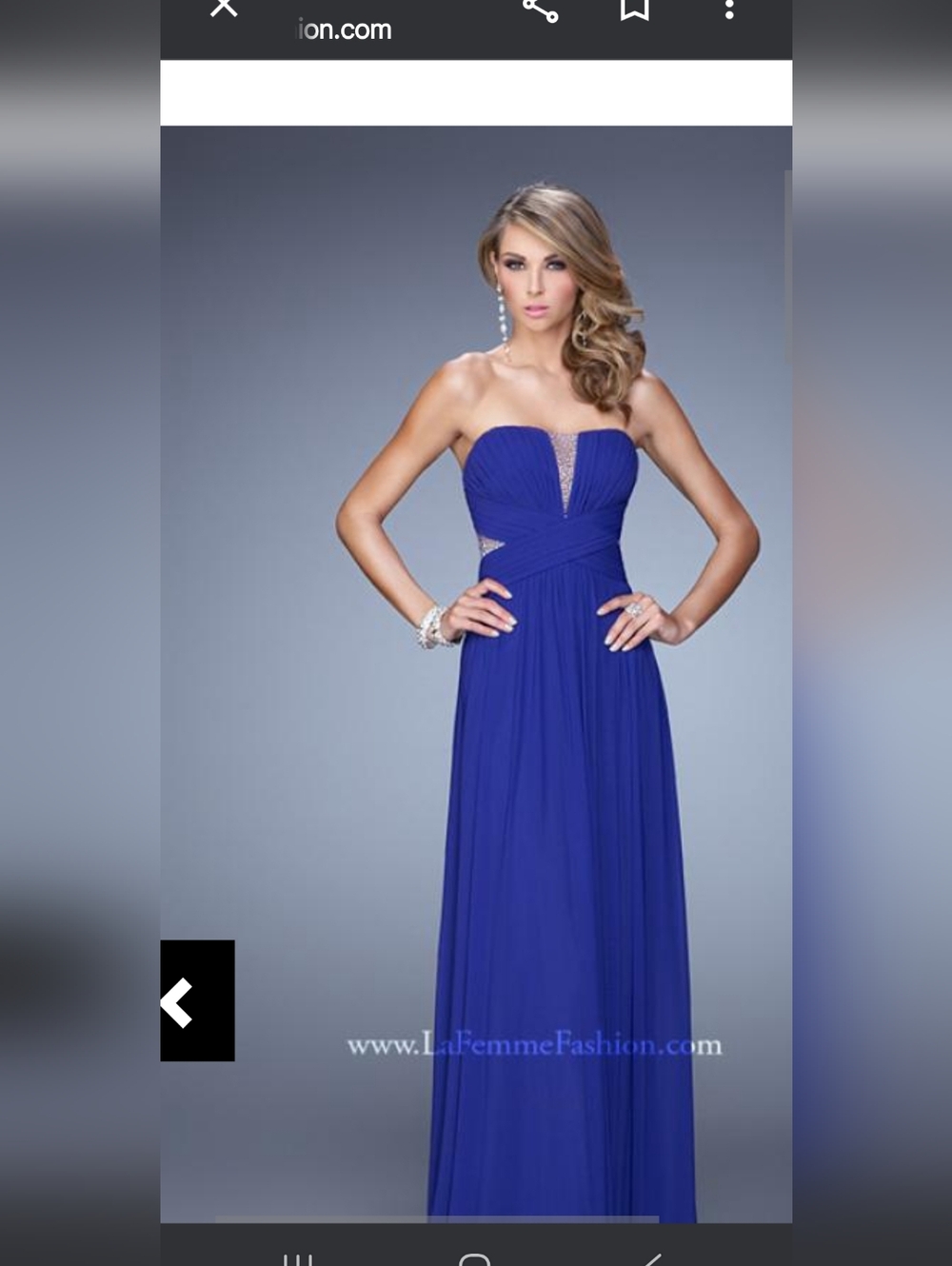 New With Tags LA FEMNE Strapless Purple  Evening Gown PROM PAGEANT SZ 0